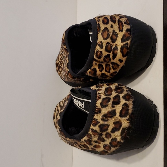P448 Laby Slippers Cheetah Print Calfhair Size 9/10 NWOB - Picture 4 of 10